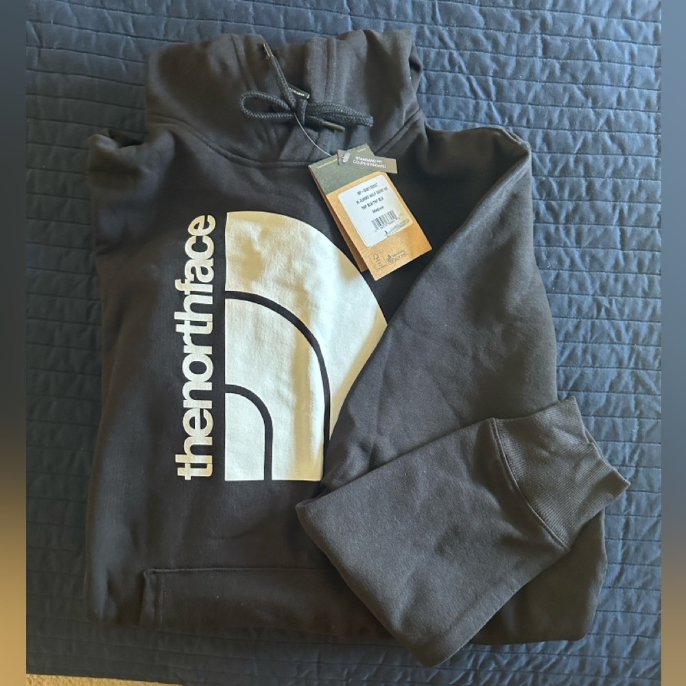 The North Face Black and White Logo Hoodie